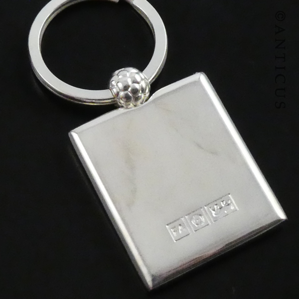 Handsome Three Lions Silver Ingot Key Ring