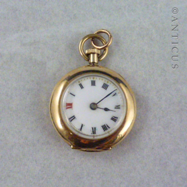 Ladies Small Gold Fob Watch, 1920s.