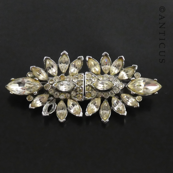 Crystals Brooch, Converting to Two Clips.