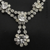 Vintage Costume Jewellery Necklace, Crystals.