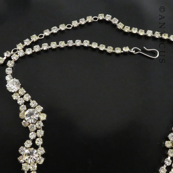 Vintage Costume Jewellery Necklace, Crystals.