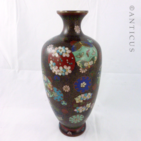 Japanese Cloisonné Vase, Meiji Period.