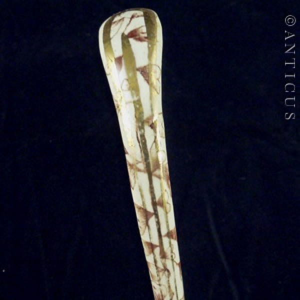 Victorian Ceramic Sauce Ladle.