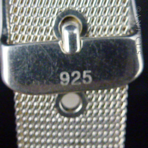 Sterling Silver Mesh Buckle Bracelet.