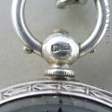 Sterling Silver Fob Watch on Silver Chain.
