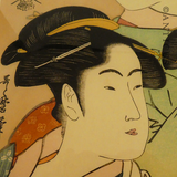 Japanese Woodblock Print, Signed Kitagawa Utamaro.