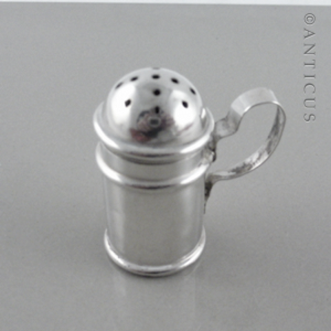 Victorian Silver Small Pepper Pot,  1898.