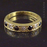 Vintage Ring, Sapphire and Diamond 18ct Gold.