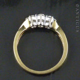 18ct Gold and Three Stone Diamond Ring.