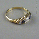Estate Sapphire and Diamond Ring.