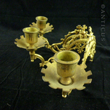 Pair of Candle Holders, Gilded Ormulu, from Piano.
