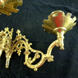 Pair of Candle Holders, Gilded Ormulu, from Piano.