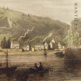 Engraving of Rozel Bay, Jersey, 1855.