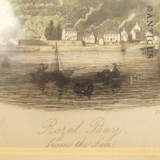 Engraving of Rozel Bay, Jersey, 1855.