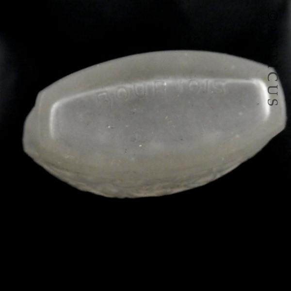 Small Vintage Scent Bottle, Frosted Pressed Glass.