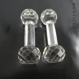 Pair of Large Antique Crystal Knife Rests.