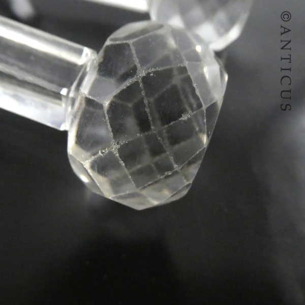 Pair of Large Antique Crystal Knife Rests.