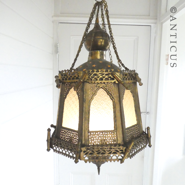 Middle Eastern Brass Celing Light.