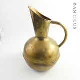 Large Antique Brass Ewer Vase
