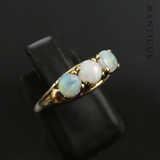 10K Gold and Three Opal Ring.