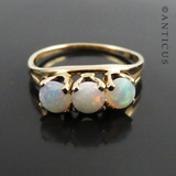10K Gold and Three Opal Ring.