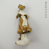 Tiny German Porcelain Gilded Figurine.