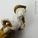 Tiny German Porcelain Gilded Figurine.