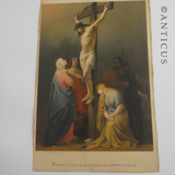 Antique Religious Print, The Crucifixtion.
