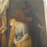 Antique Religious Print, The Crucifixtion.