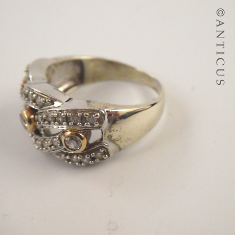Gold, Diamond and Platinum Ring.