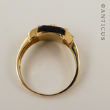 14ct Gold Onyx and Diamond Ring.