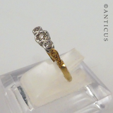 Antique 18ct Gold and Platinum 3 Diamond Ring.