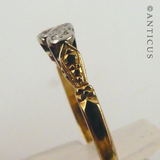Antique 18ct Gold and Platinum 3 Diamond Ring.