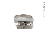 Silver Ring with Large CZ.