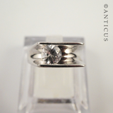 Silver Ring with Large CZ.
