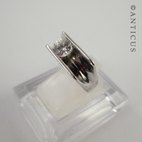 Silver Ring with Large CZ.