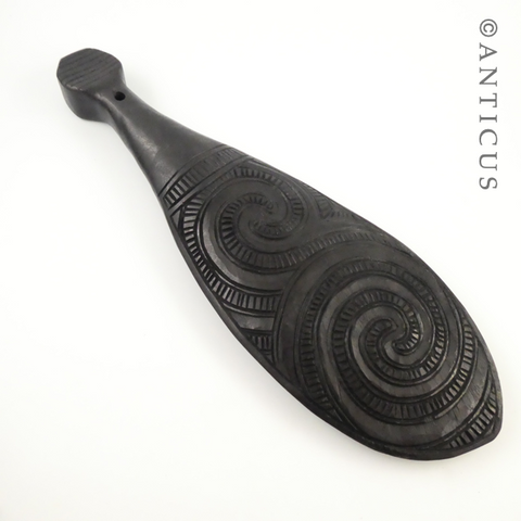 Large Carved Maori Patu