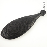 Large Carved Maori Patu