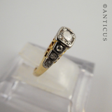 18ct Gold and Platinum Solitaire Diamond Ring.