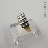 18ct Gold and Channel-Set Diamond Ring.