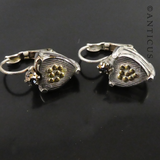 Pair of Silver and Gold Antique Earrings.