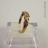 Gold and Channel-Set Diamond Ring.