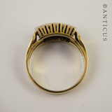 Gold and Four Diamond Ring
