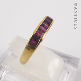 18ct Gold, Channel-Set Ruby Ring.