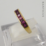 18ct Gold, Channel-Set Ruby Ring.