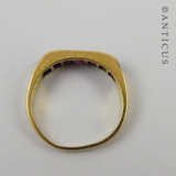 18ct Gold, Channel-Set Ruby Ring.