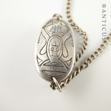 Vintage Silver Scarab Locket and Chain.