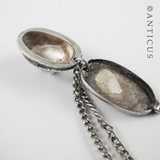 Vintage Silver Scarab Locket and Chain.