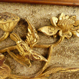 Three Chinese Carved, Gilded, Lacquered Panels.