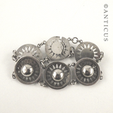 Antique Silver Bracelet, Linked Roundels